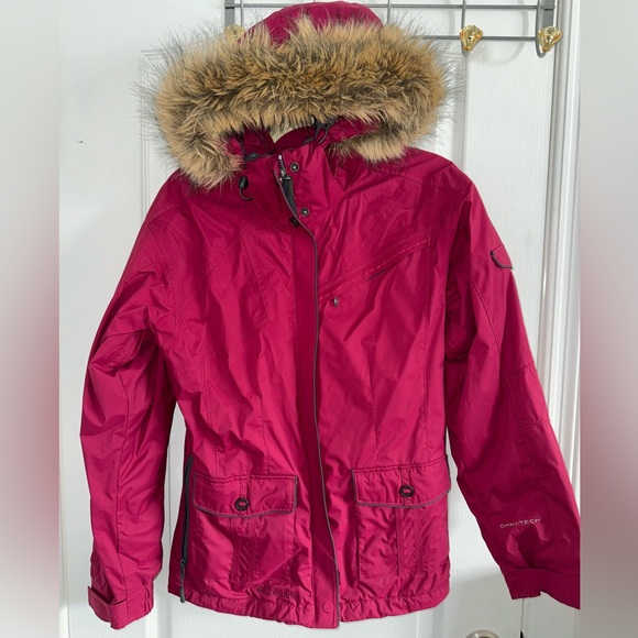 Women's Columbia Omni-Tech Faux Fur Lined Parka Size Medium - Picture 1 of 11